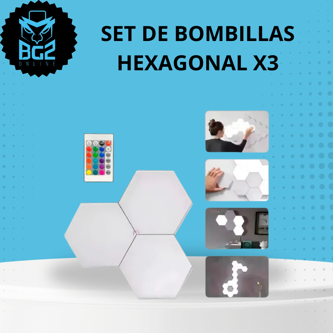 SET DE BOMBILLAS HEXAGONAL